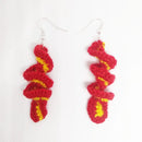 Comprar Pendientes Bandera de España crochet flor Bandera España La Flamenca de Borgoña Patricia Muñoz VOX