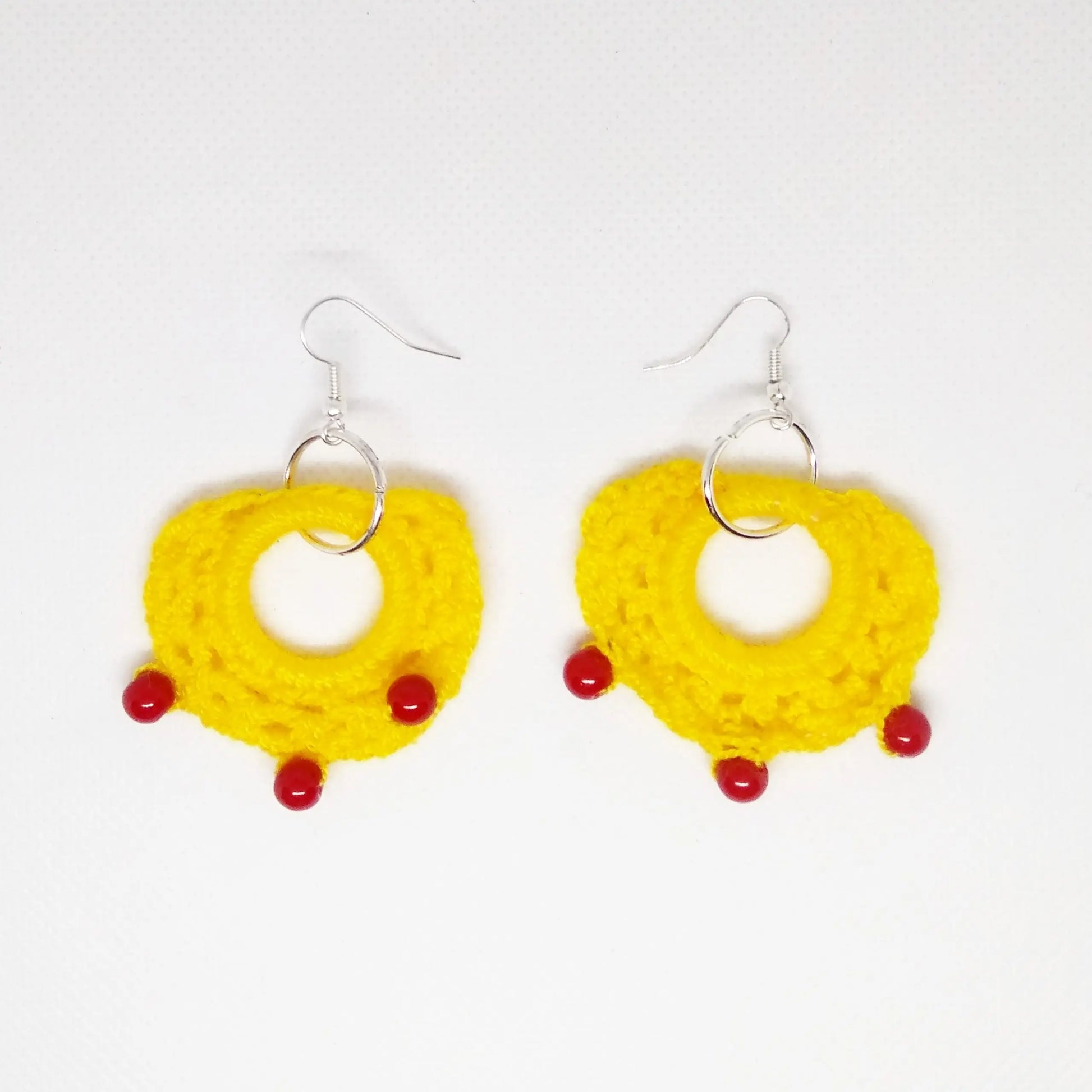 Comprar Pendientes Bndera de España crochet flor Bandera España La Flamenca de Borgoña Patricia Muñoz VOX