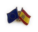 Pin Bandera de España y Unión Europea La Flamenca de Borgoña Patricia Muñoz VOX
