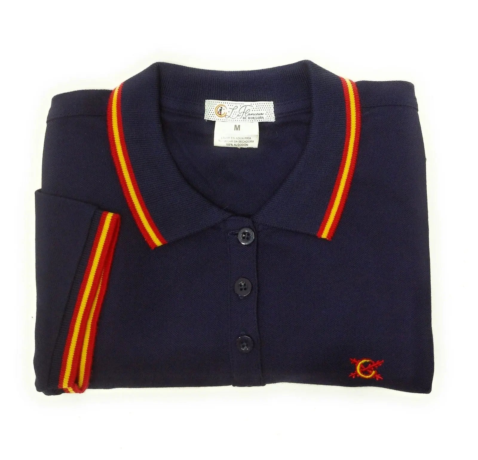 Comprar Polo azul España hombre Bandera España La Flamenca de Borgoña Patricia Muñoz VOX