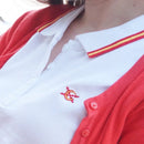 Comprar Polo blanco España mujer Bandera España La Flamenca de Borgoña Patricia Muñoz VOX