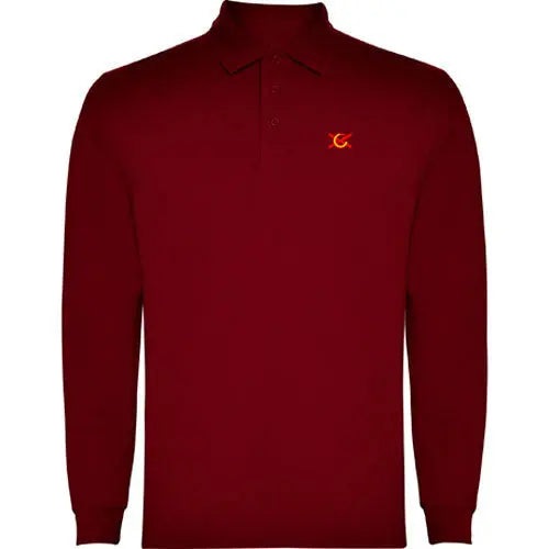 Comprar Polo España granate manga larga hombre Bandera España La Flamenca de Borgoña Patricia Muñoz VOX