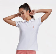 Comprar Polo Mujer Blanco Bandera España La Flamenca de Borgoña Patricia Muñoz VOX