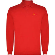 Comprar Polo Bandera España rojo manga larga hombre Talla S - OFERTA Bandera España La Flamenca de Borgoña Patricia Muñoz VOX
