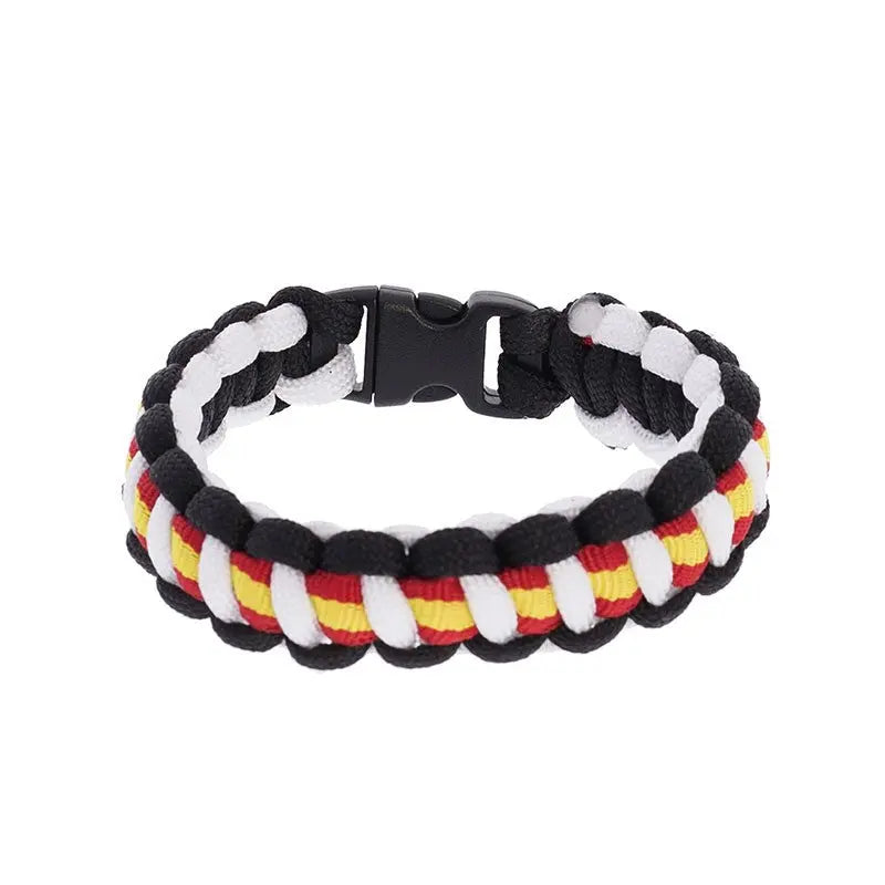 Comprar Pulsera BRIPAC paracord España Bandera España La Flamenca de Borgoña Patricia Muñoz VOX