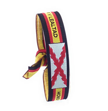 Comprar Pulsera Cruz de Borgoña "Honor, valor y lealtad" Bandera España La Flamenca de Borgoña Patricia Muñoz VOX