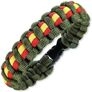Comprar Pulsera de España paracord verde Ejército Bandera España La Flamenca de Borgoña Patricia Muñoz VOX