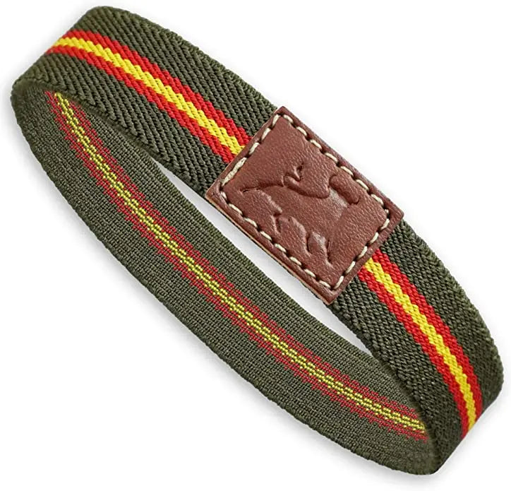 Comprar Pulsera elástica verde bandera España y Toro Bandera España La Flamenca de Borgoña Patricia Muñoz VOX