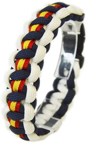 Comprar Pulsera paracord Bandera España Armada blanco azul Bandera España La Flamenca de Borgoña Patricia Muñoz VOX