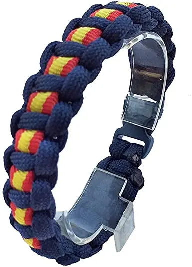 Comprar Pulsera paracord azul Policía bandera de España Bandera España La Flamenca de Borgoña Patricia Muñoz VOX