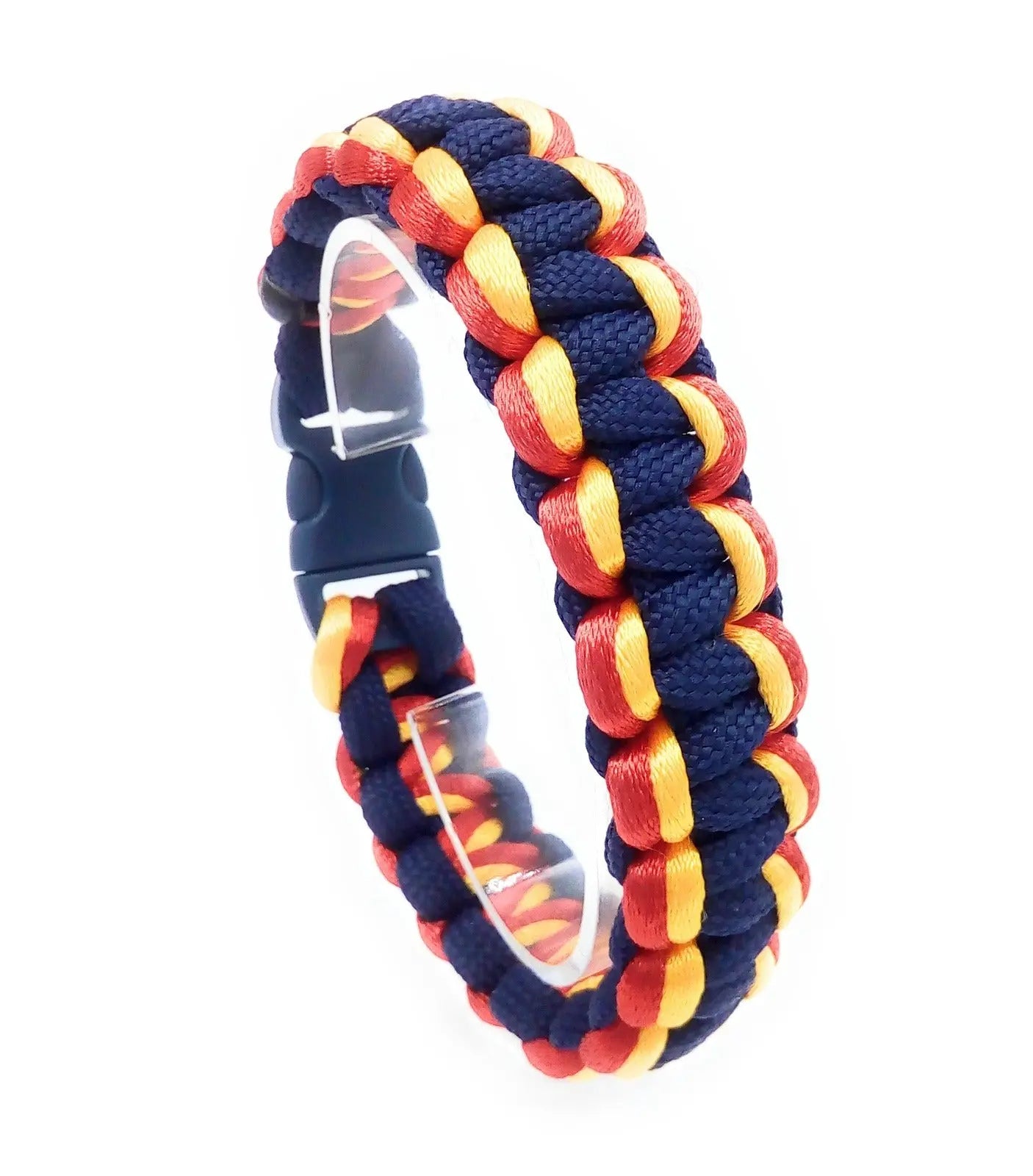Comprar Pulsera paracord bandera España con azul Bandera España La Flamenca de Borgoña Patricia Muñoz VOX