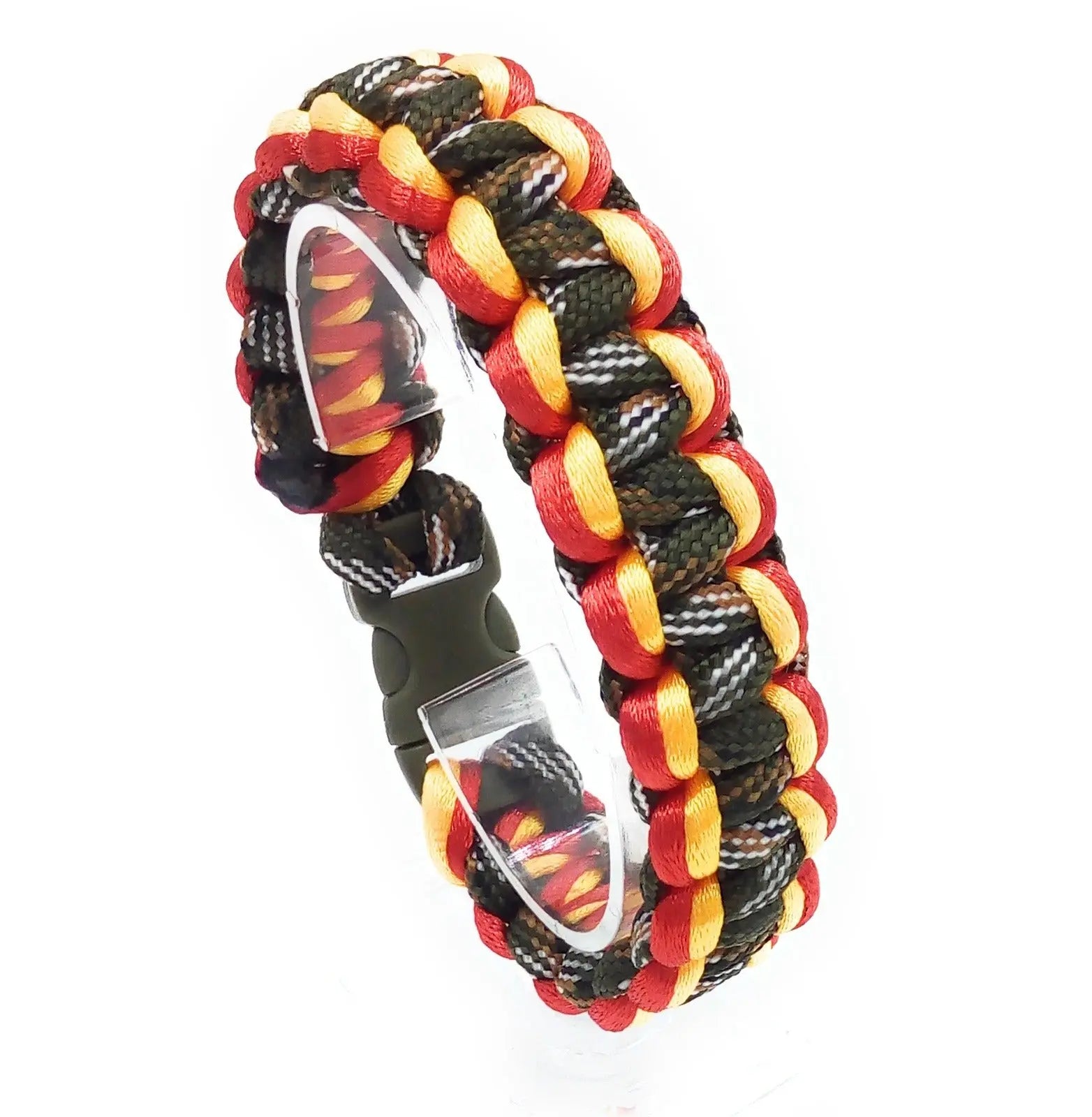 Comprar Pulsera paracord bandera España con camuflaje Bandera España La Flamenca de Borgoña Patricia Muñoz VOX