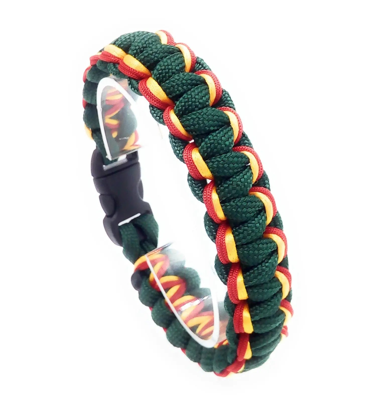 Comprar Pulsera paracord bandera España con verde Guardia Civil Bandera España La Flamenca de Borgoña Patricia Muñoz VOX