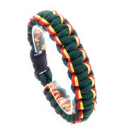Comprar Pulsera paracord bandera España con verde Guardia Civil Bandera España La Flamenca de Borgoña Patricia Muñoz VOX