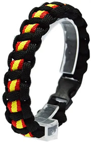 Comprar Pulsera paracord negra bandera de España Bandera España La Flamenca de Borgoña Patricia Muñoz VOX