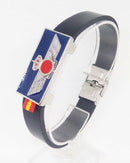 Comprar Pulsera piel Ejército del Aire Bandera España La Flamenca de Borgoña Patricia Muñoz VOX