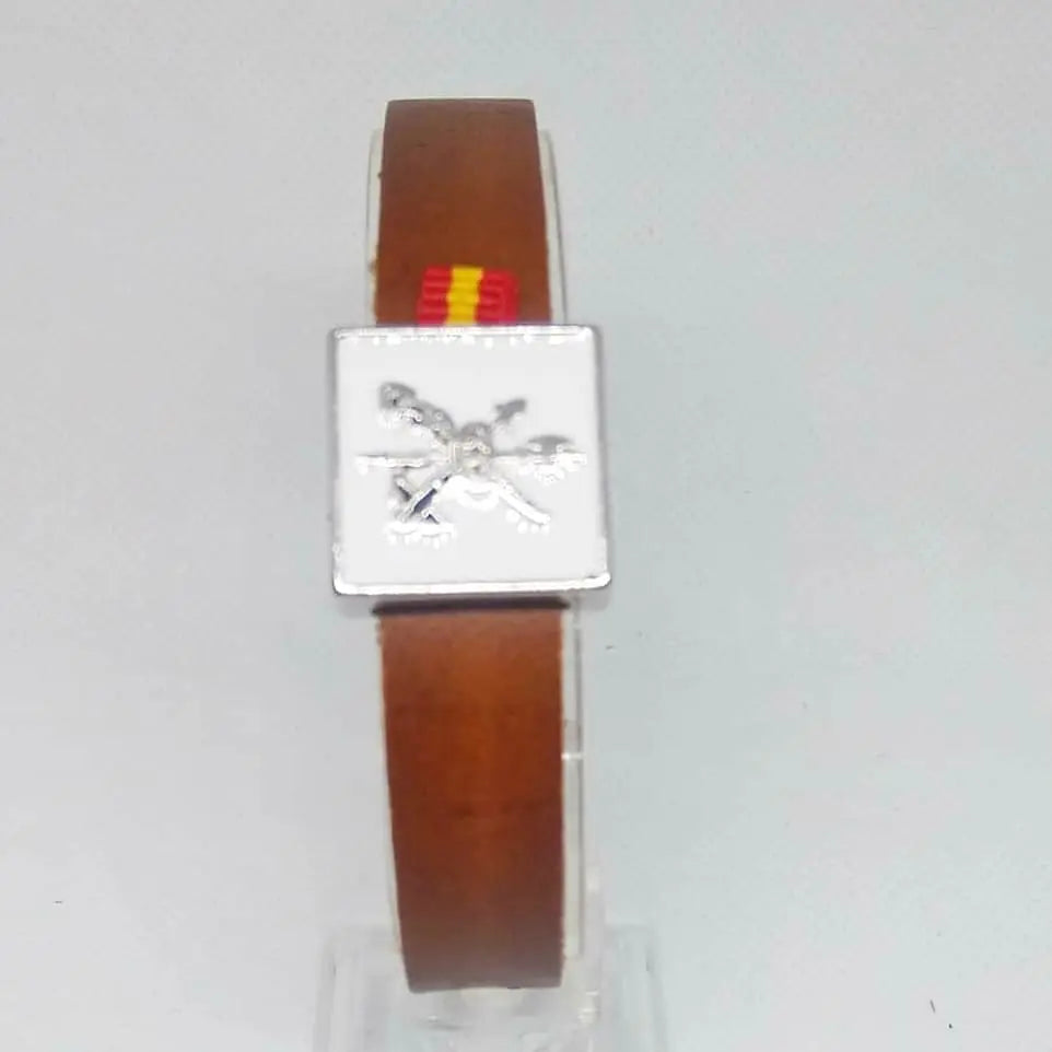 Comprar Pulsera piel Legión Española Bandera España La Flamenca de Borgoña Patricia Muñoz VOX
