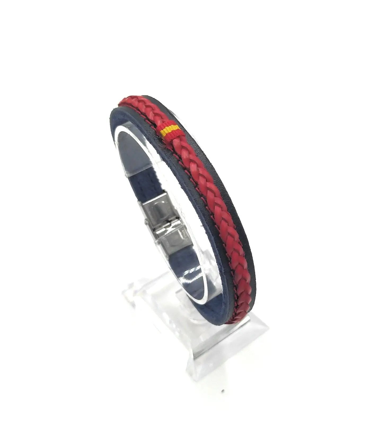 Comprar Pulsera España trenzada roja Bandera España La Flamenca de Borgoña Patricia Muñoz VOX