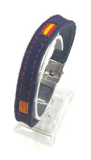 Comprar Pulsera serraje bandera España y Cataluña Bandera España La Flamenca de Borgoña Patricia Muñoz VOX