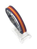 Comprar Pulsera serraje marino bandera con ribete rojo La Flamenca de Borgoña, Bandera de España, Cruz de Borgoña, Patricia Muñoz, VOX, Santiago Abascal 