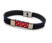 Comprar Pulsera serraje marino con lunares Bandera España La Flamenca de Borgoña Patricia Muñoz VOX