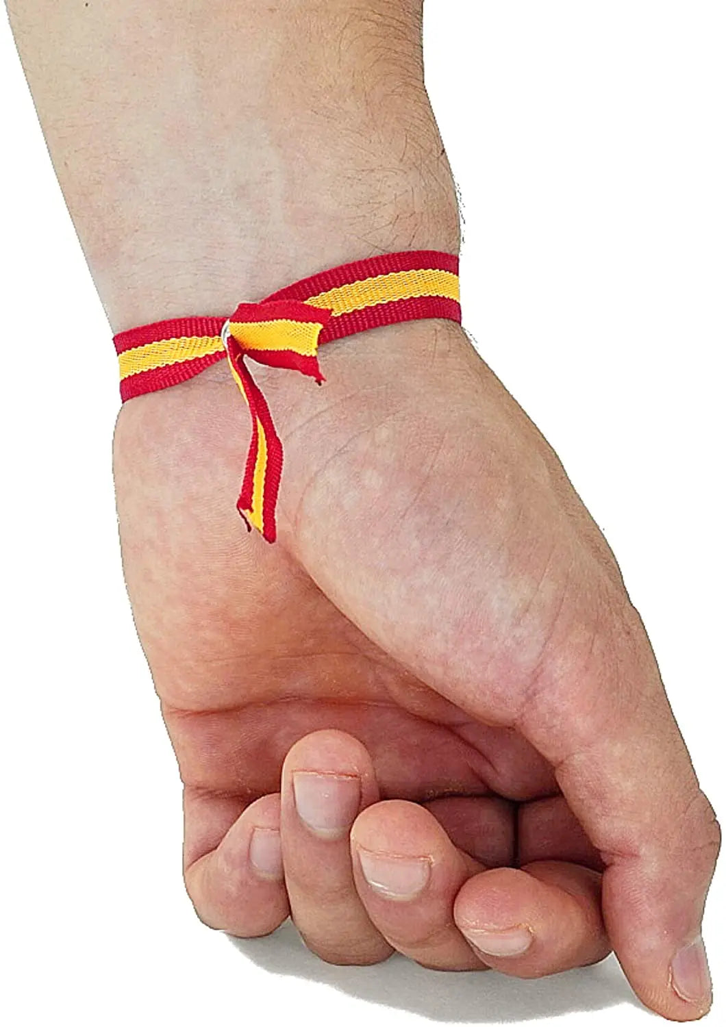 Comprar Pulsera tela Bandera España con lazo y bola Bandera España La Flamenca de Borgoña Patricia Muñoz VOX