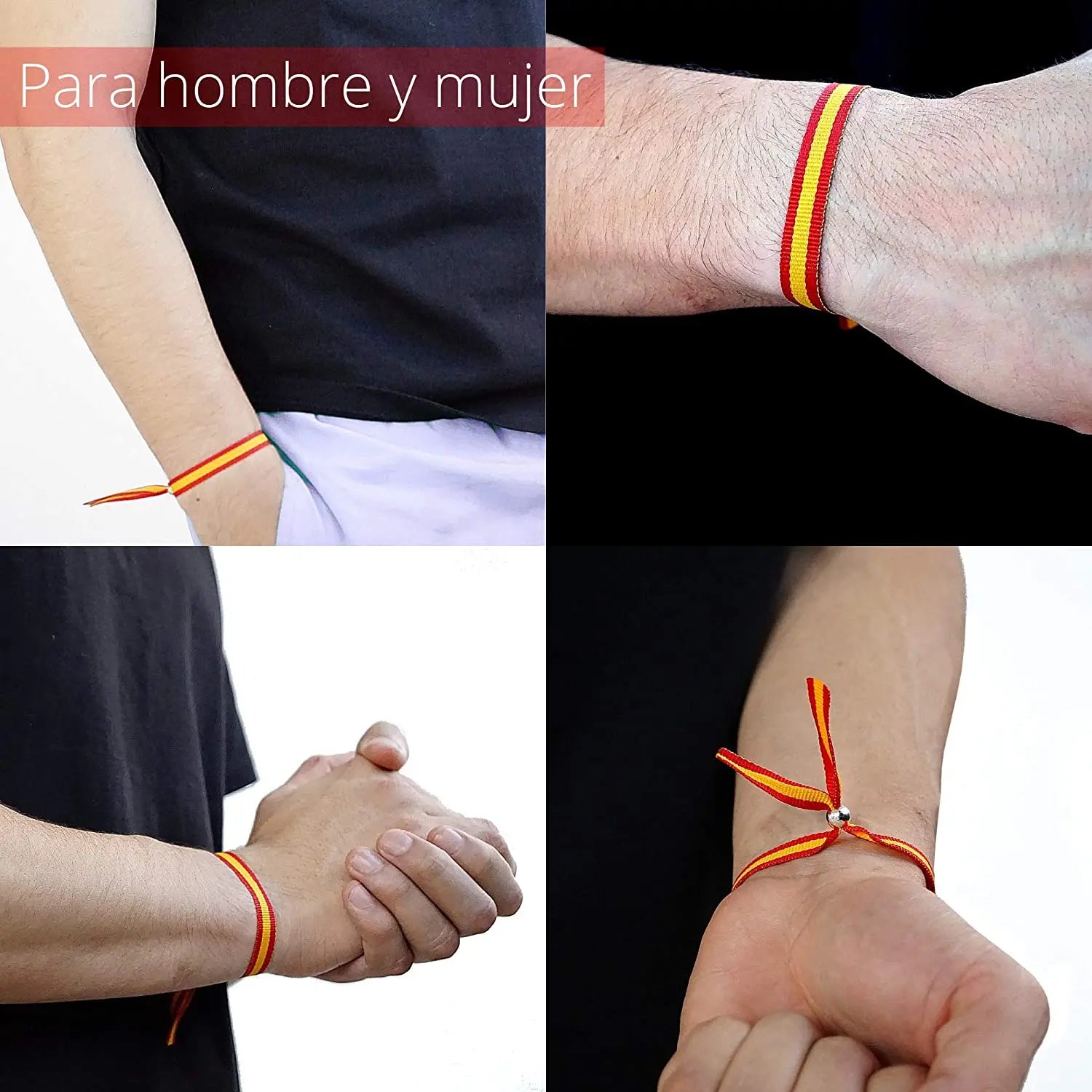 Comprar Pulsera tela Bandera España con lazo y bola Bandera España La Flamenca de Borgoña Patricia Muñoz VOX