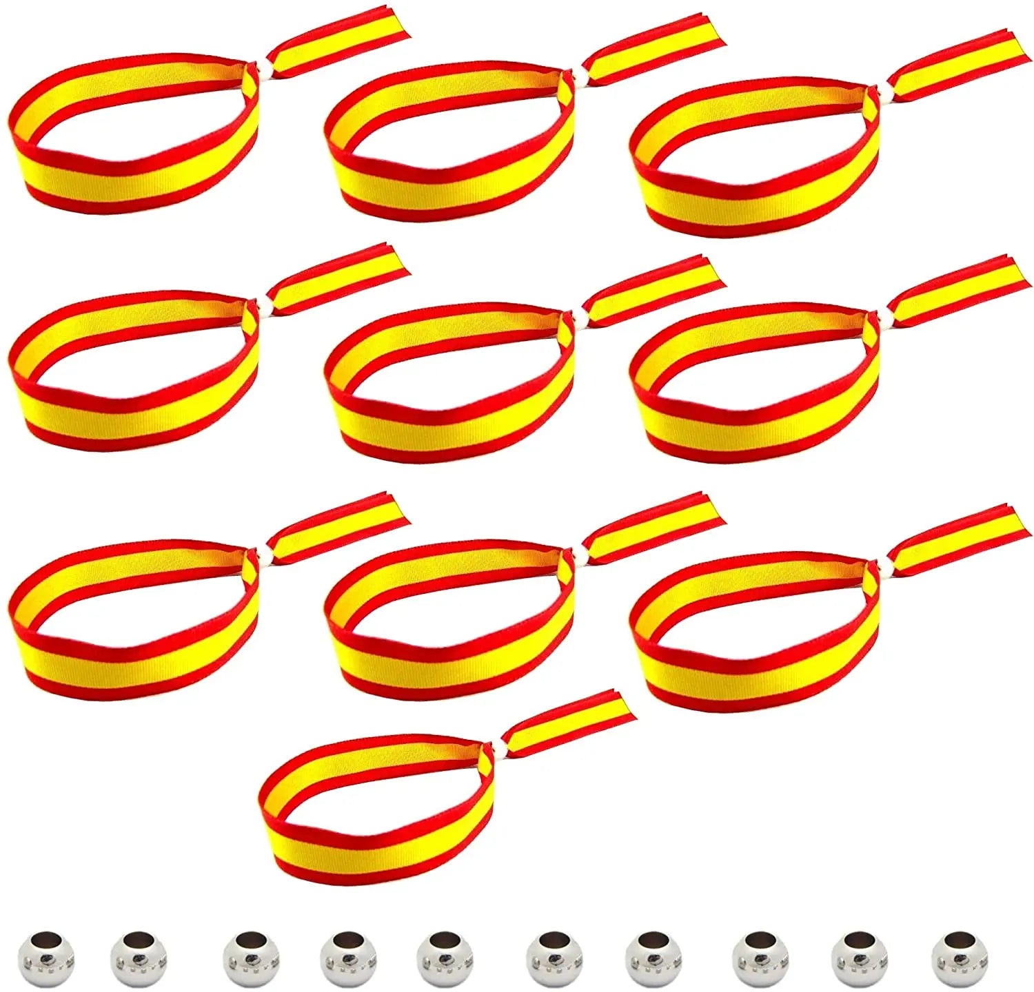 Comprar Pulsera tela Bandera España con lazo y bola Bandera España La Flamenca de Borgoña Patricia Muñoz VOX