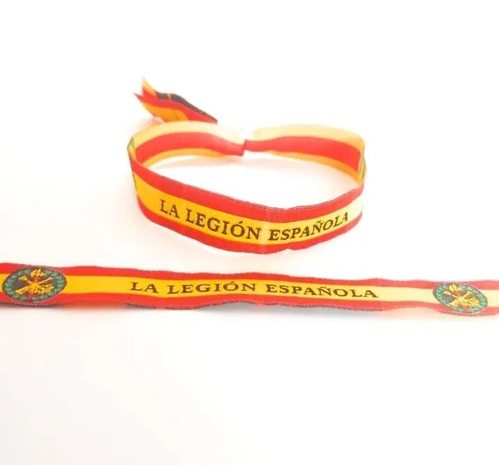 Comprar Pulsera tela La Legión Española Bandera España La Flamenca de Borgoña Patricia Muñoz VOX