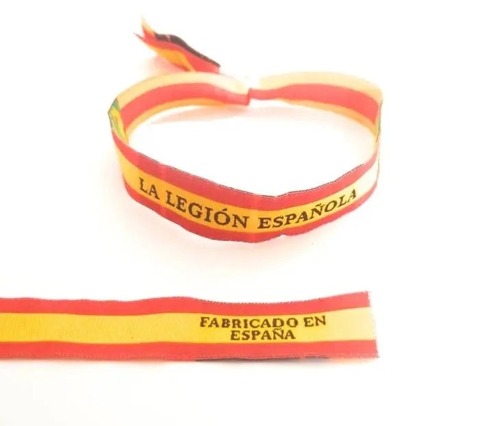 Comprar Pulsera tela La Legión Española Bandera España La Flamenca de Borgoña Patricia Muñoz VOX