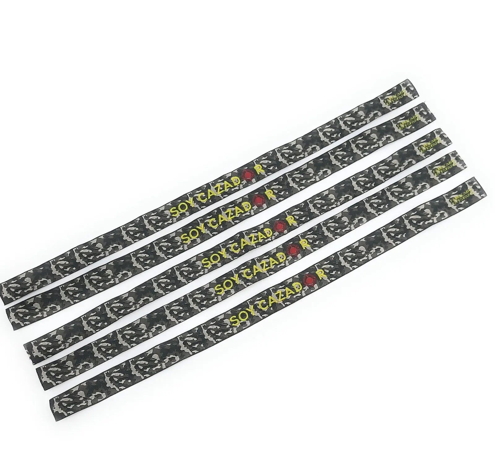 Comprar Pulsera tela SOY CAZADOR camuflaje Bandera España La Flamenca de Borgoña Patricia Muñoz VOX