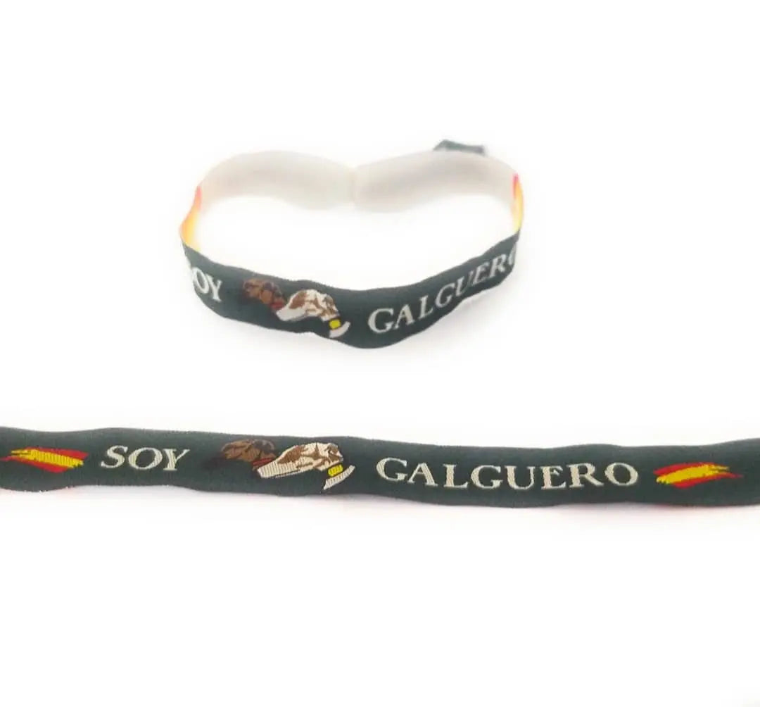 Comprar Pulsera tela SOY GALGUERO Bandera España La Flamenca de Borgoña Patricia Muñoz VOX