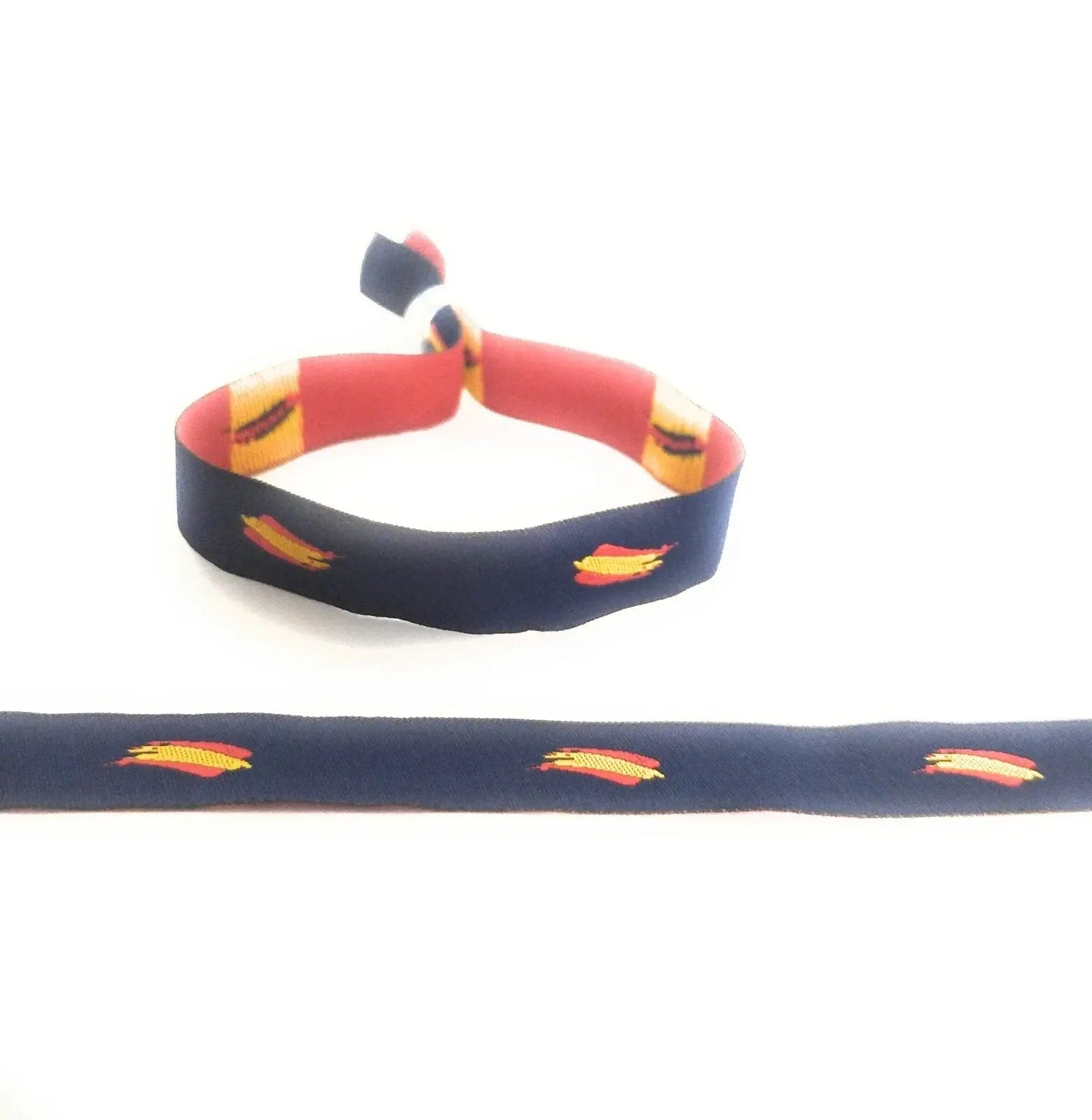 Comprar Pulsera tela azul Bandera España Bandera España La Flamenca de Borgoña Patricia Muñoz VOX