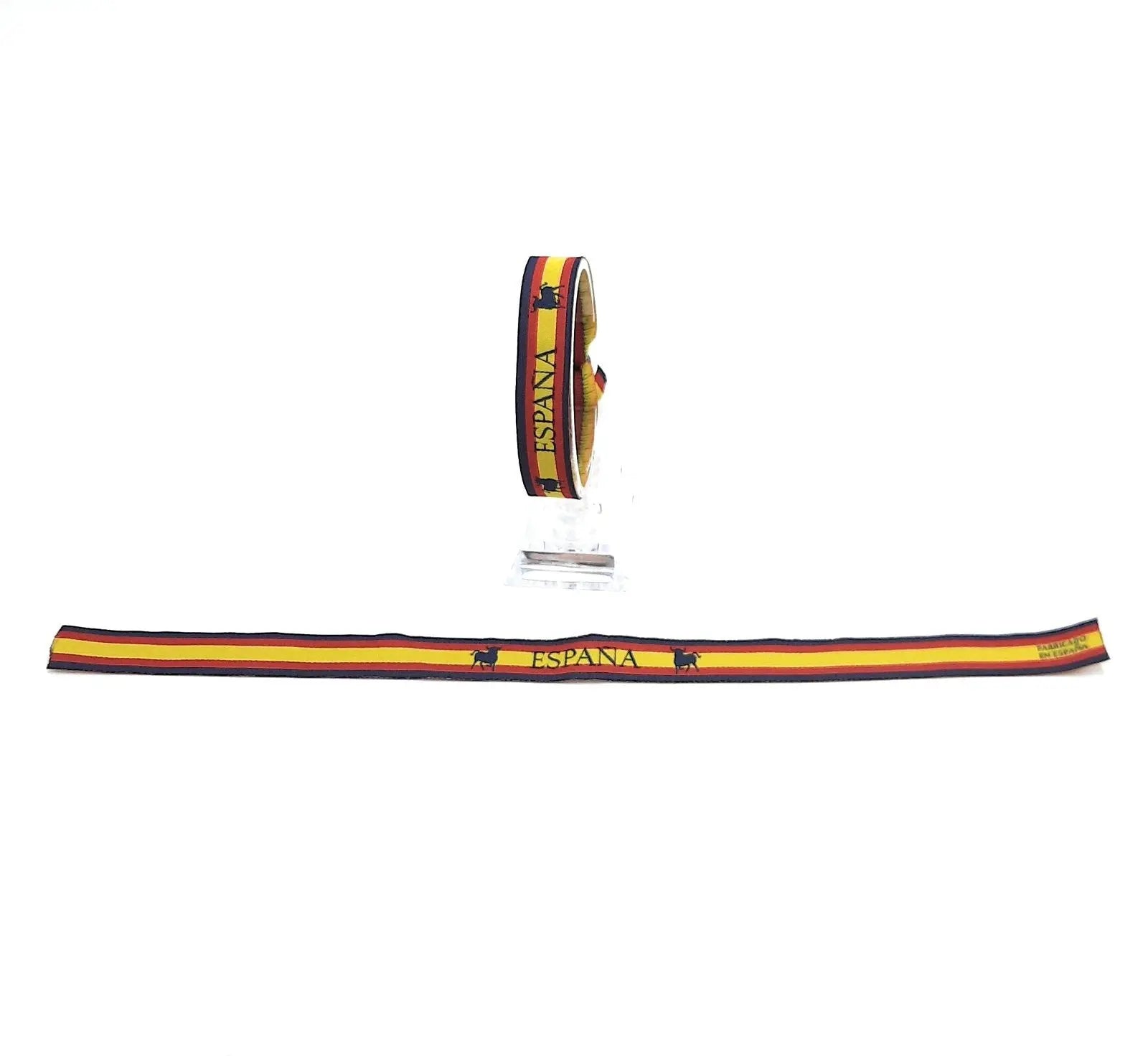 Comprar Pulsera tela bandera España y toro Bandera España La Flamenca de Borgoña Patricia Muñoz VOX