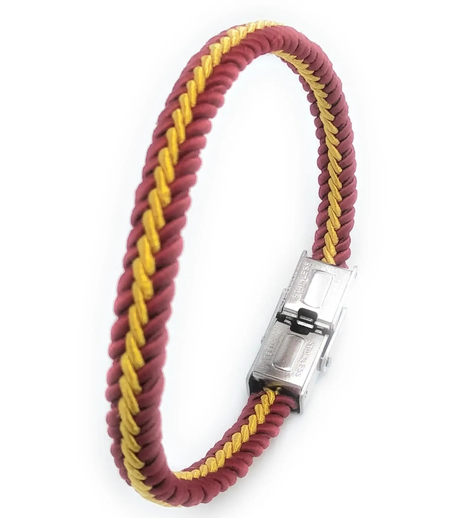 Comprar Pulsera Bandera España trenzada fina cierre metálico Bandera España La Flamenca de Borgoña Patricia Muñoz VOX