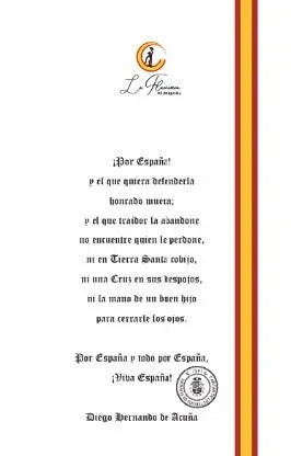 Comprar Set 6 pegatinas Poema brindis de los Tercios Bandera España La Flamenca de Borgoña Patricia Muñoz VOX