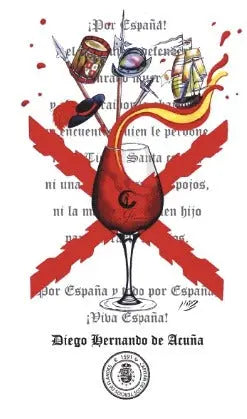 Comprar Set 6 pegatinas Poema brindis de los Tercios Bandera España La Flamenca de Borgoña Patricia Muñoz VOX
