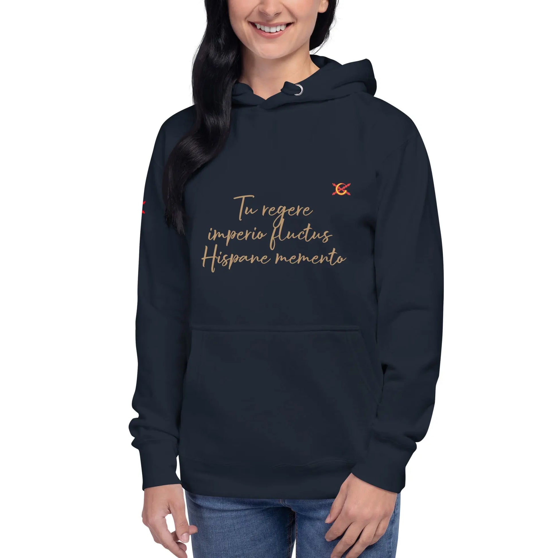 Comprar Sudadera Aspa de Borgoña capucha unisex Bandera España La Flamenca de Borgoña Patricia Muñoz VOX