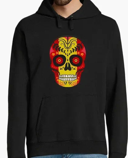 Comprar Sudadera Bandera España Calavera hombre Bandera España La Flamenca de Borgoña Patricia Muñoz VOX