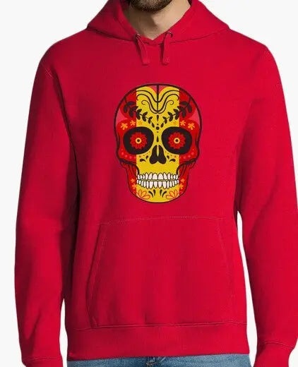 Comprar Sudadera Bandera España Calavera hombre Bandera España La Flamenca de Borgoña Patricia Muñoz VOX