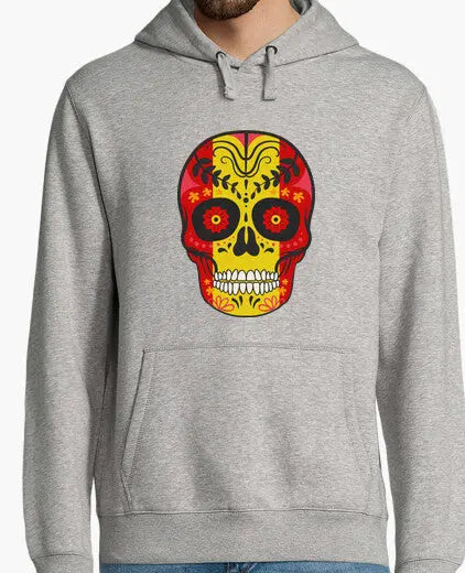 Comprar Sudadera Bandera España Calavera hombre Bandera España La Flamenca de Borgoña Patricia Muñoz VOX