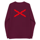 Comprar Sudadera Cruz de Borgoña orgánica raglán unisex Bandera España La Flamenca de Borgoña Patricia Muñoz VOX