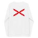 Comprar Sudadera Cruz de Borgoña orgánica raglán unisex Bandera España La Flamenca de Borgoña Patricia Muñoz VOX