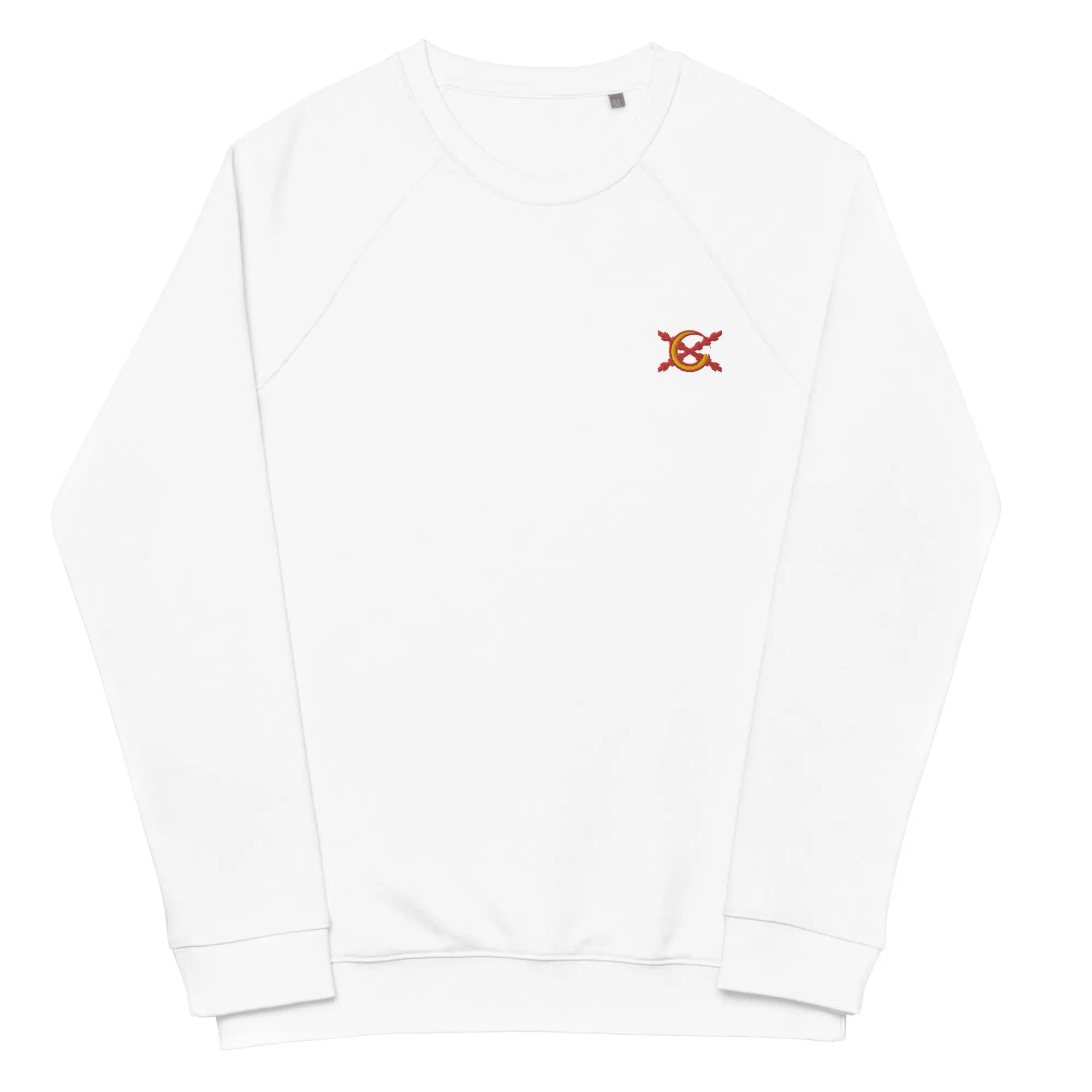 Comprar Sudadera Cruz de Borgoña orgánica raglán unisex Bandera España La Flamenca de Borgoña Patricia Muñoz VOX