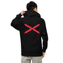 Comprar Sudadera Cruz de San Andrés capucha unisex Bandera España La Flamenca de Borgoña Patricia Muñoz VOX