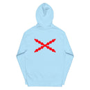 Comprar Sudadera Cruz de San Andrés capucha unisex Bandera España La Flamenca de Borgoña Patricia Muñoz VOX