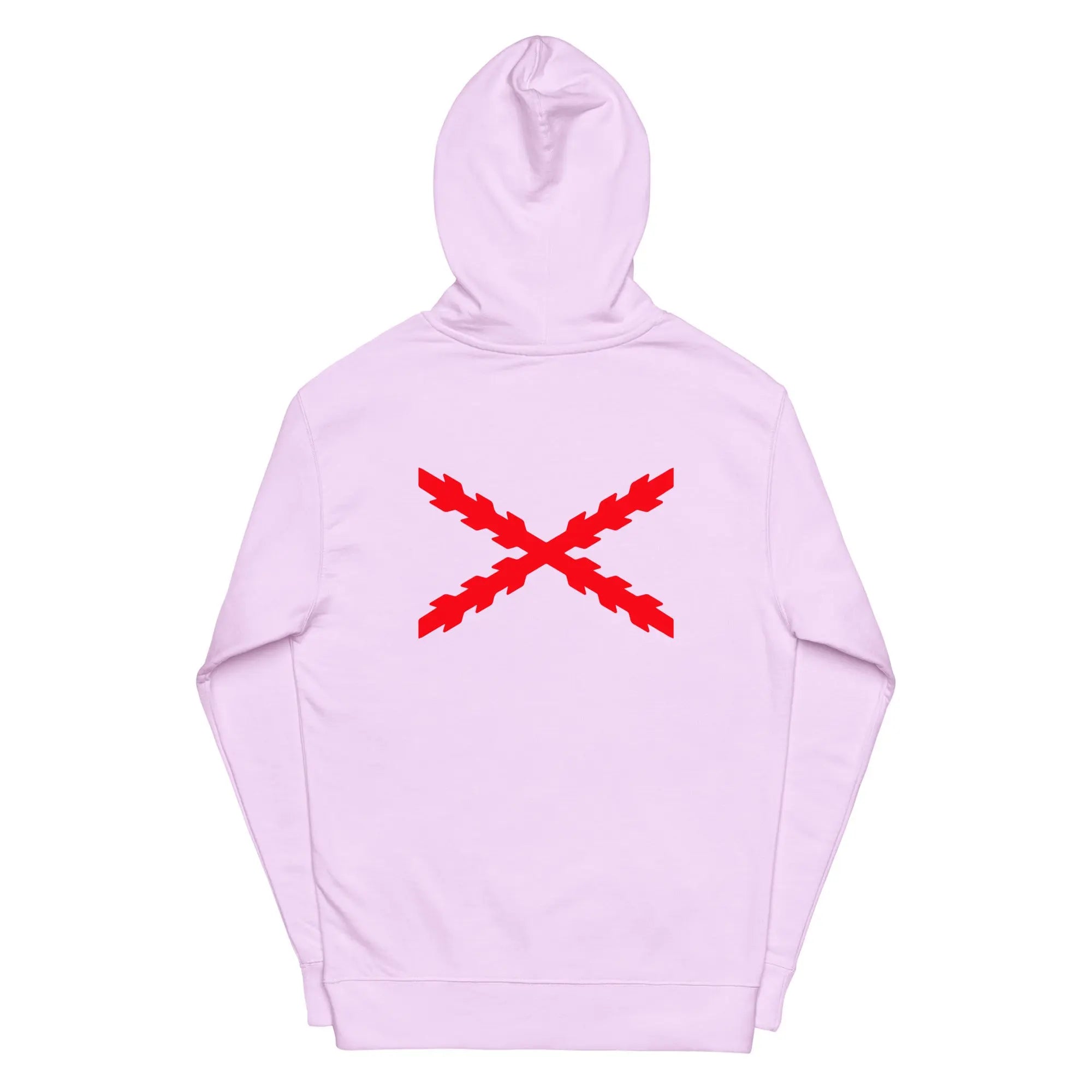 Comprar Sudadera Cruz de San Andrés capucha unisex Bandera España La Flamenca de Borgoña Patricia Muñoz VOX