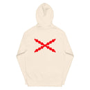 Comprar Sudadera Cruz de San Andrés capucha unisex Bandera España La Flamenca de Borgoña Patricia Muñoz VOX