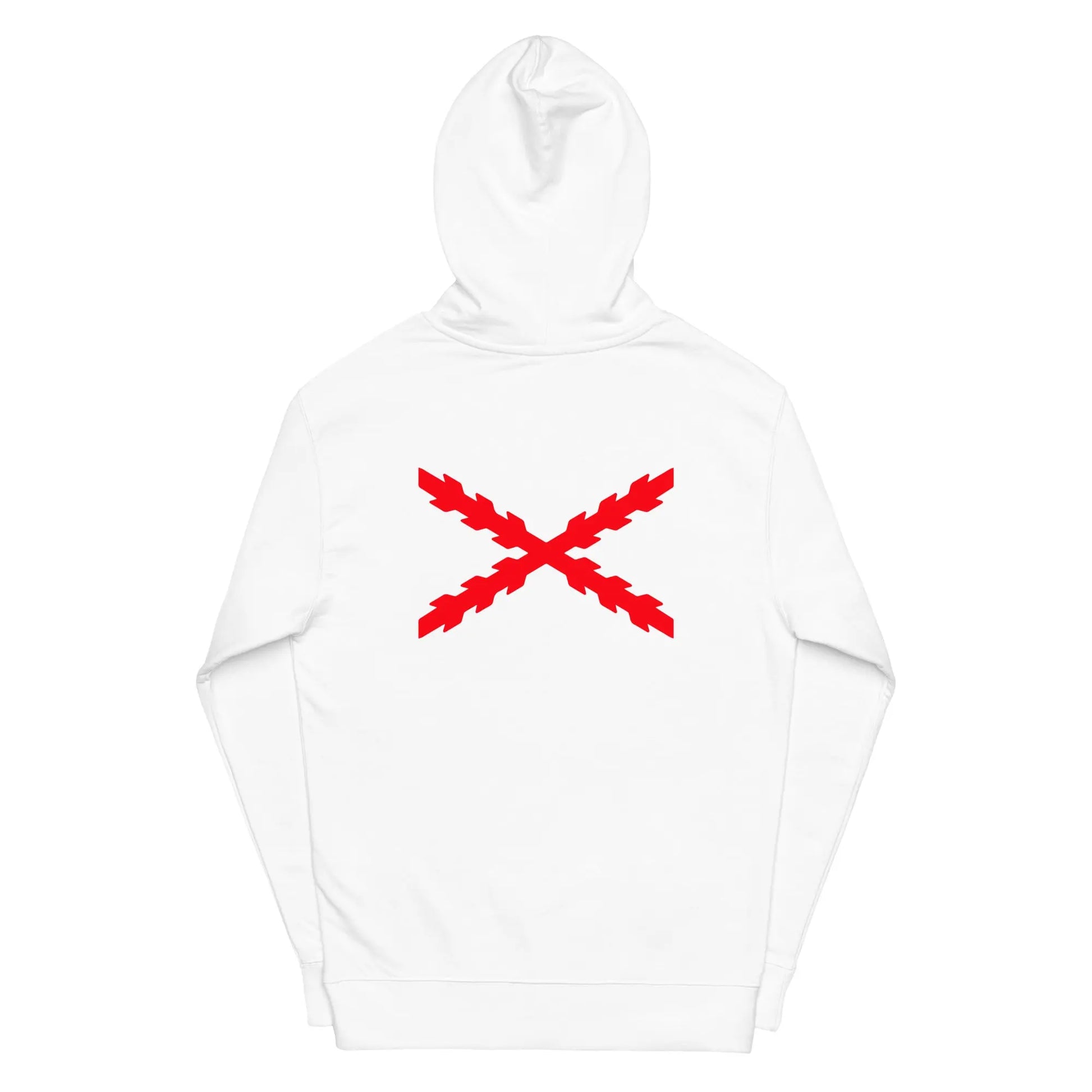 Comprar Sudadera Cruz de San Andrés capucha unisex Bandera España La Flamenca de Borgoña Patricia Muñoz VOX