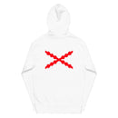 Comprar Sudadera Cruz de San Andrés capucha unisex Bandera España La Flamenca de Borgoña Patricia Muñoz VOX